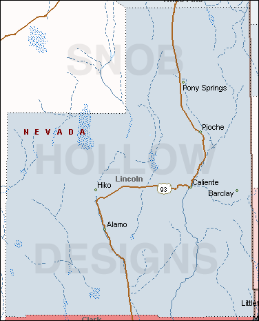 lincoln county nevada map
